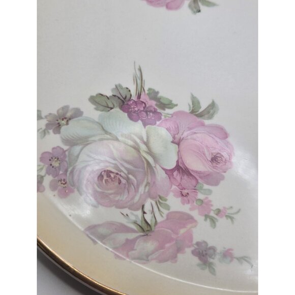 Vintage Old Foley Plate 10.75" Harmony Rose Platter James Kent Dish Roses & Gold - Picture 4 of 8